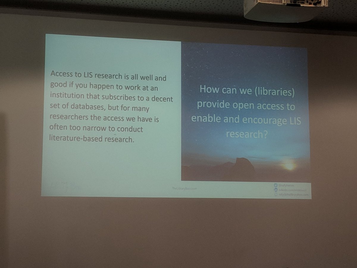 SamEEENZ's tweet photo. The Library Boss (@sallyheroes) opening a 75 minutes workshop of conversations on the topic of Open Access. This should be great. 😎📚 #rll2 https://t.co/6YShDIkqMp