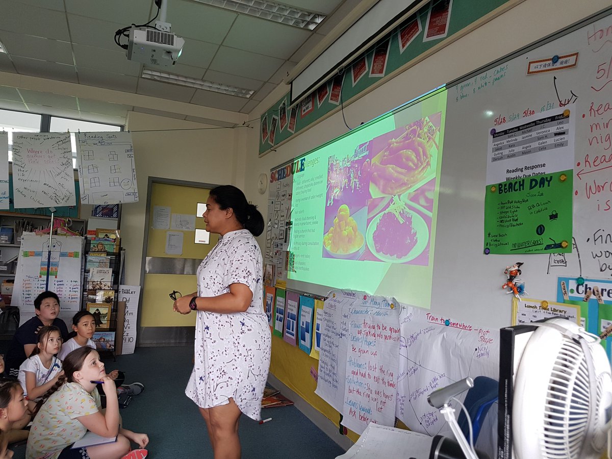VintnerAngela's tweet photo. Guest speaker Michelle Dilgee helps Ss get a better understanding of our central idea and the risks, challenges and opportunities of migration. #AISGZ #4VCoolStuff201718 #PYP https://t.co/BbmKiwbQgm