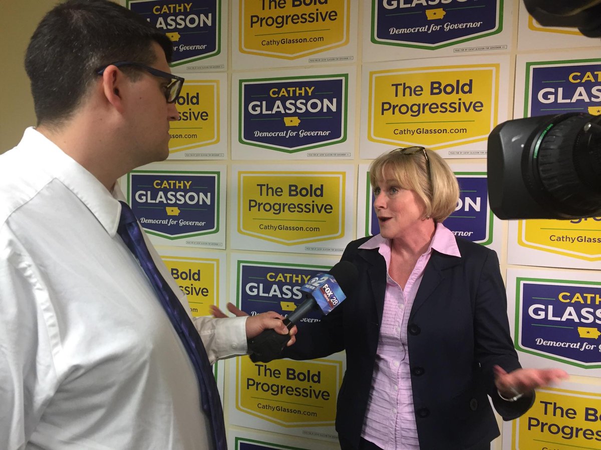 tbweig's tweet photo. .@CathyGlasson speaks to me after a volunteer for her campaign is among those cited in @DMRegister article detailing alleged sexual misconduct by now former candidate @NateBoulton. Tonight, Glasson sets the record straight on @fox28Iowa News at Nine &amp; @cbs2iowa News Ten at 10. https://t.co/Tk9MWS7b62