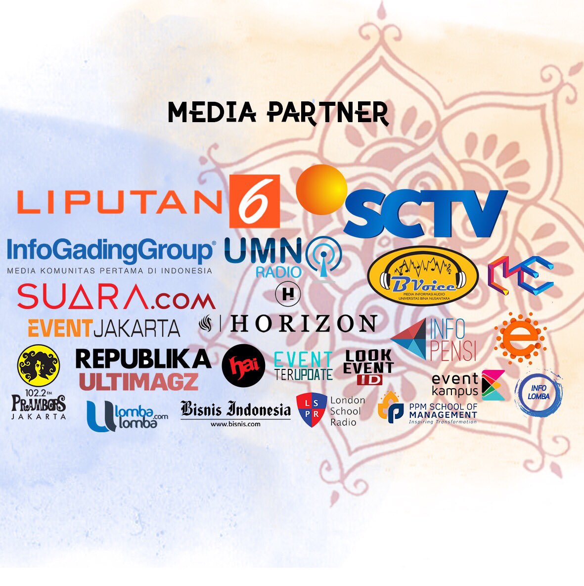 Keluarga besar ICN 2018 mengucapkan terima kasih kepada media partner yang telah membantu mempublikasikan seluruh rangkaian acara ICN 2018🙏