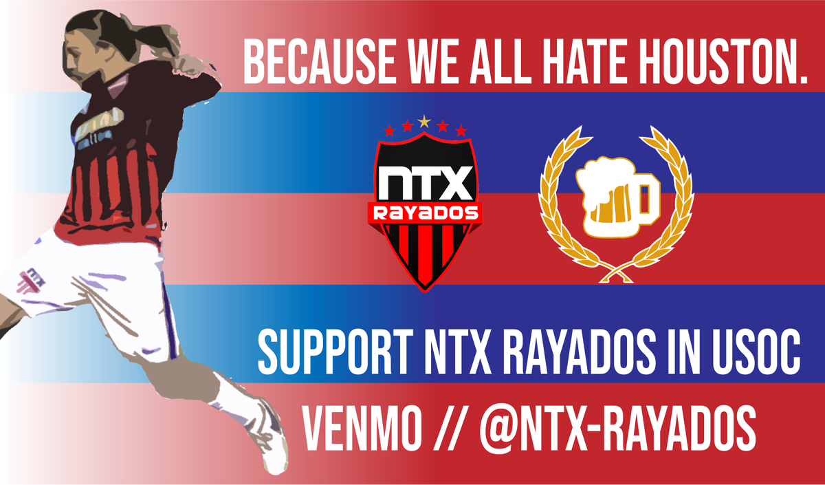 DallasGuardians's tweet photo. We are still working on details on other ways to help, but for now, help our friends @Ntxrayados get to their next USOC game by donations to their venmo account! BECAUSE #WeAllHateHouston https://t.co/pMYBGdHhDw