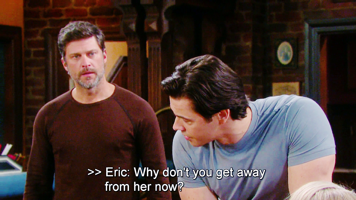 StarryLilac's tweet photo. Love Eric being protective of Jennifer. 💚 #JenEric @greg_vaughan @missyreeves4 #Days https://t.co/i32Gk9G2ZP