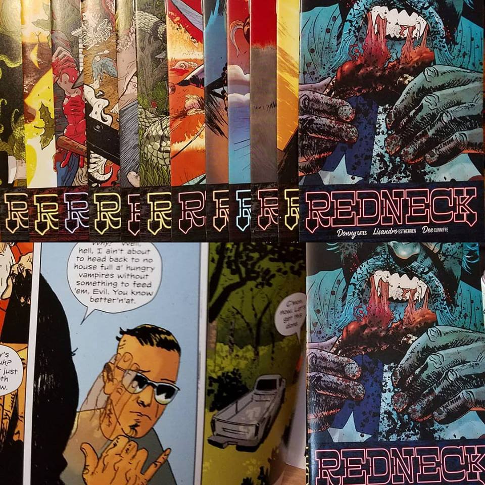 GrantLairdJr's tweet photo. #redneckcomic series (#1-12) is amazing! It's cool to see the #deaf guy from the book is getting #badass villain now. (Or not) See him in #ASL sign language "Why" in left on pic. @doncates — in Garland, Texas. https://t.co/U6sdjNXOCR