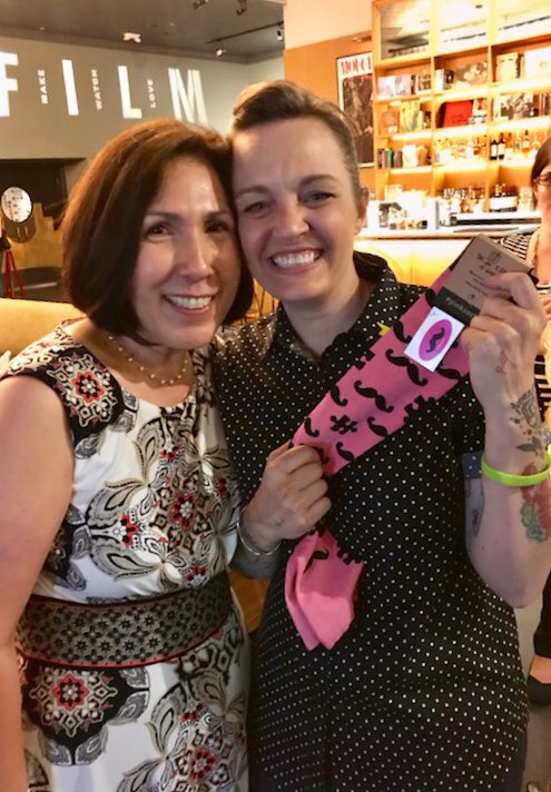 KarenATXMH's tweet photo. My first #pinksocks giving experience was special. Sascha of @SkullCakebones is changing the way ATX talks about #mentalhealth by sharing her story &amp; using this month’s #depressedcakeshop to encourage others to do the same! #HopeHeals @KevinHinesStory @RBlount @nickisnpdx https://t.co/MbUhz0x4KU