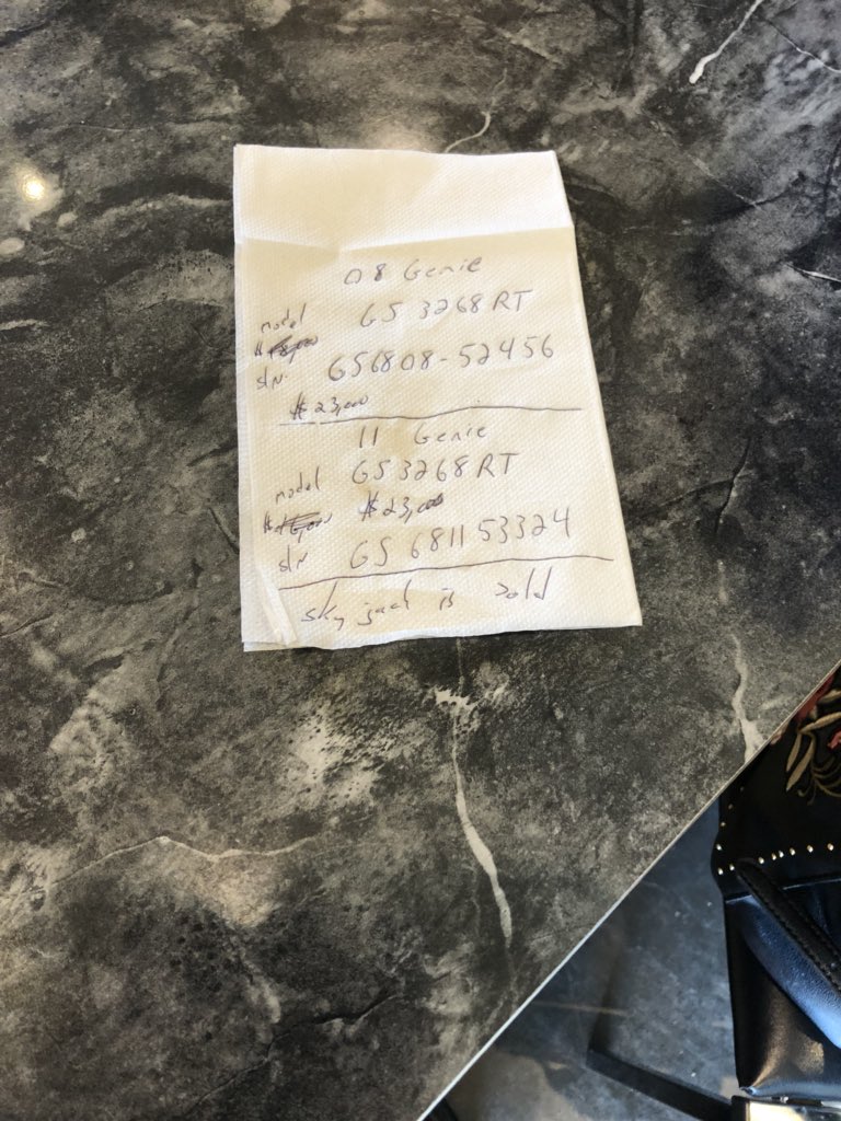Sheriatwork's tweet photo. Okay my best #tbt yet, on the road today and client gave his #broker his new equipment list... on a napkin #kickinitoldschool #yesthatsacoffeestain 😊 #stilleffective #RelationshipGoals https://t.co/N3HJp2upt6