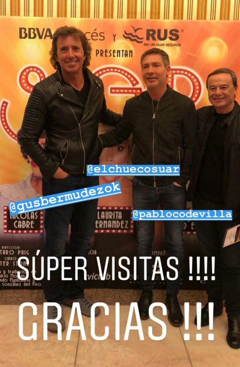 LauFer_Forever's tweet photo. @antocampaniello @ElchuecoSuar #GustavoBermudez #LinoPatalano #PabloCodevilla fueron a ver a @laufer4 @SugarLaObra 👏👏🤗😁 https://t.co/miyioqtvx3