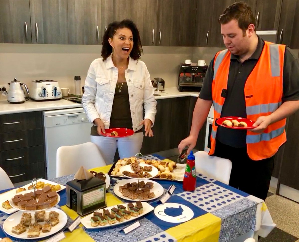 Regupol's tweet photo. Regupol employees indulged in the Australian Biggest Morning Tea today raising money for the Cancer Council. Thanks to Olivia, Kim, Mel and Joanne for providing the delicious food! https://t.co/fyzJCn4150