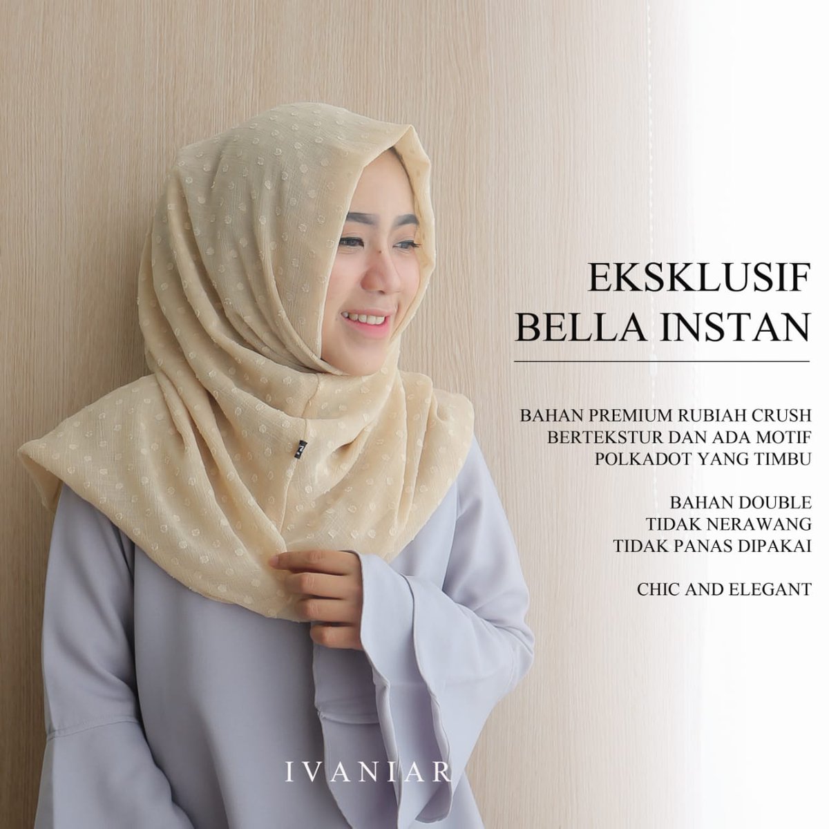 Bismillah🙏

Bella Instan model hijab trendy yg menjadi favorit kini dimodifikasi menjadi lebih bagus dgn bahan baru Premium RubiahCrush.

Penasaran? Upload Sabtu 26 Mei 2018 jam 09.00 WIB Jangan lupa pasang alarm ya kak😍

#hijabinstan #hijabmurah #greatsale #hijabmodis