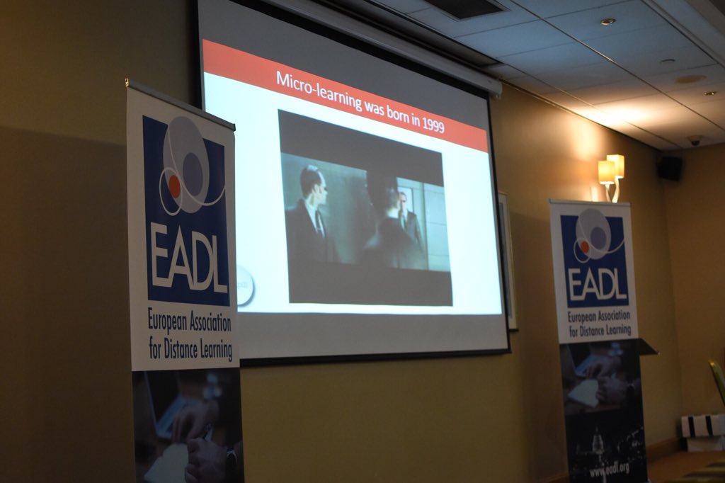 MyEADL's tweet photo. Day 2 of the @MyEADL conference has started and Gerry Griffin of @skillpill explains “How to create a best in class micro learning system.” #EADL #microlearning https://t.co/1fzVF8IkV4