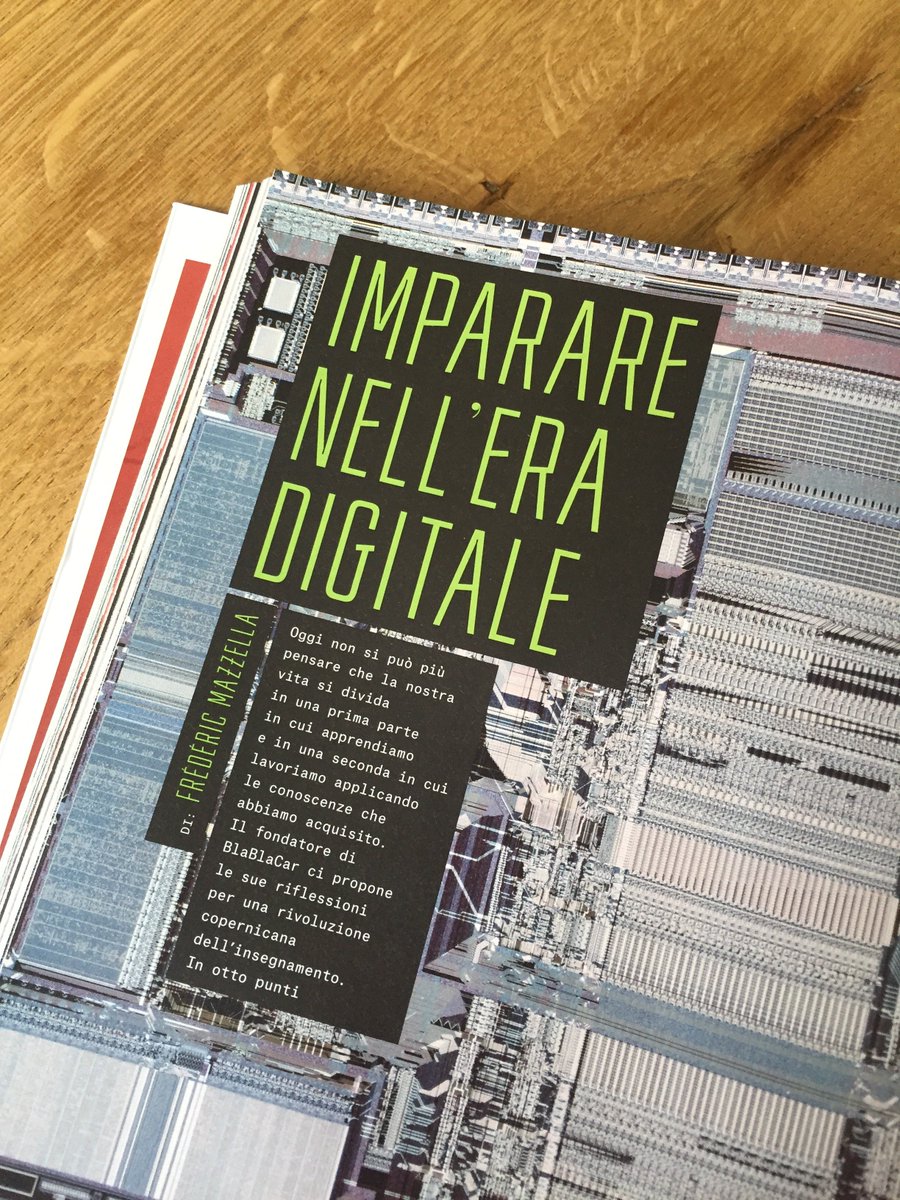 8 punti per rivoluzionare l'istruzione nell'era digitale: <a href="/mazaic/">Fred Mazzella</a>, fondatore di #BlaBlaCar, ha scritto le sue proposte per il numero di <a href="/wireditalia/">Wired Italia</a> disponibile in edicola e al #WNF18.
Scopri tutti i contenuti del magazine: bit.ly/WiredEstate