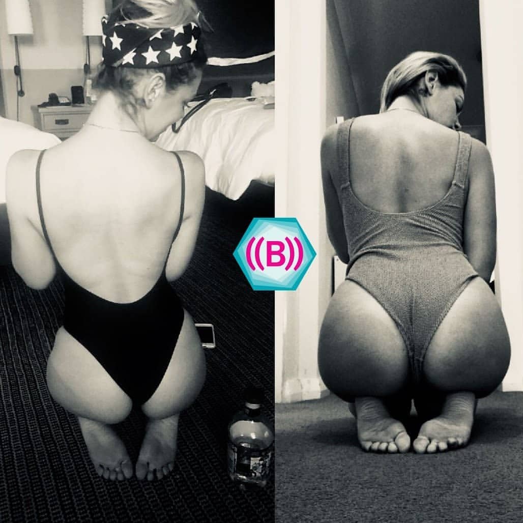 Ever wondered if our bum tracks really work?! This is Shelley, one of our Aussie instructors, and her booty progress since joining ((B)) 😀. You'll never skip the squats again #bouncebooty #bumtrack