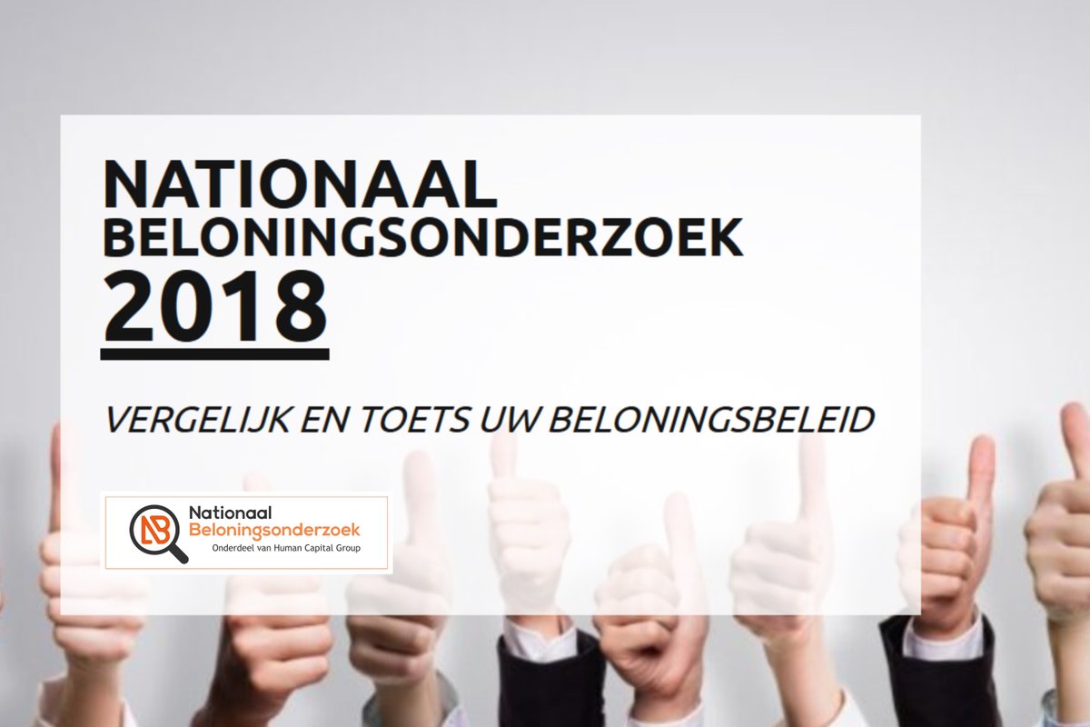 Bent u een werkgever en wilt u de loonkosten in de hand houden, doe dan mee met het grootste beloningsonderzoek in Nederland.

Neem geheel kosteloos deel aan het Nationaal Beloningsonderzoek!   bit.ly/2qk352p #belonen #onderzoek #hrm