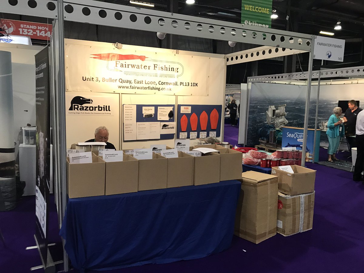 That's us all set up at the Aberdeen Skipper Expo 2018.
Fairwater Fishing on stand 143.
#hookandline #eatmorefish