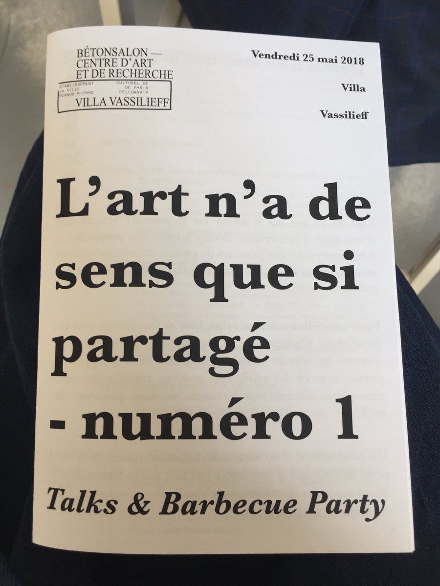 JeanneGranger's tweet photo. L’art n’a de sens que si partagé #1 @VillaVassilieff un programme pour élargir le sens de l’art et avoir un impact social réel. @thanksfornothing https://t.co/yNlPEcgUMA