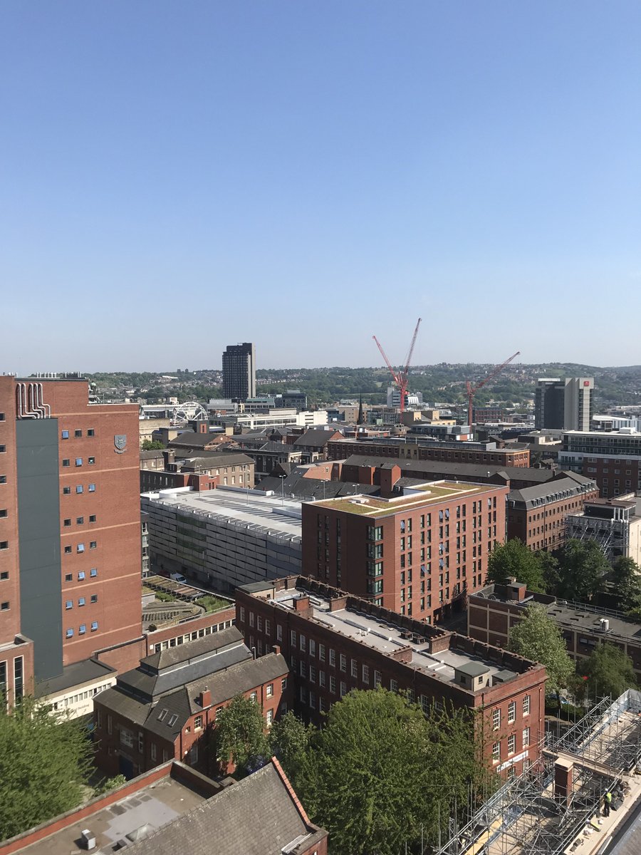 What a view! Just a couple of the pictures taken by Interserve apprentice @MattyInterserve from the top of the crane at our Engineering Heartspace project in Sheffield @SheffUniEng @efm_online @sheffielduni @IRVconstruction #engheartspace #apprenticeships #Sheffield