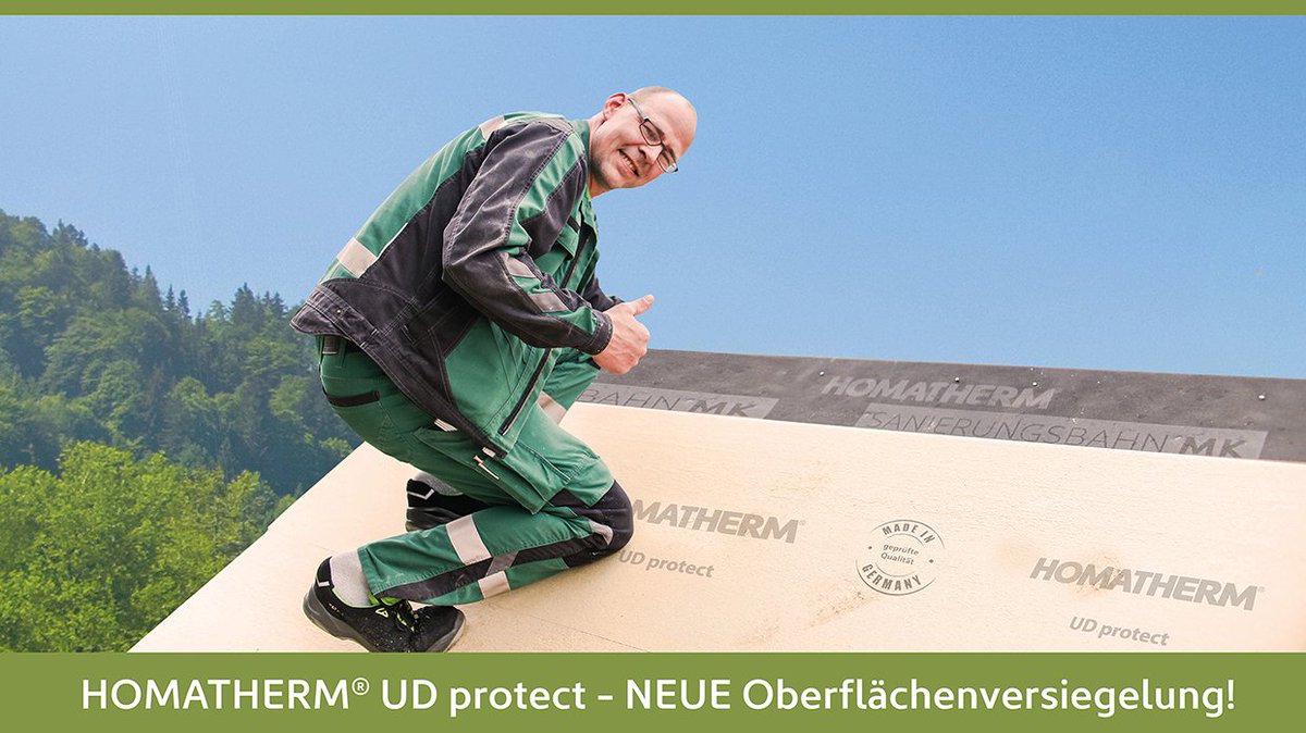 NEU: HOMATHERM® UD protect: Unterdeckplatte mit neuer 
 Oberflächenversiegelung
 Seit dem 22. Mai 2018 ist die Unterdeckplatte UD protect mit der neuen rutschhemmenden Oberfläche  erhältlich – für ein sicheres Handling und erhöhte Arbeitssicherheit. 
homatherm.com/wp-content/upl…