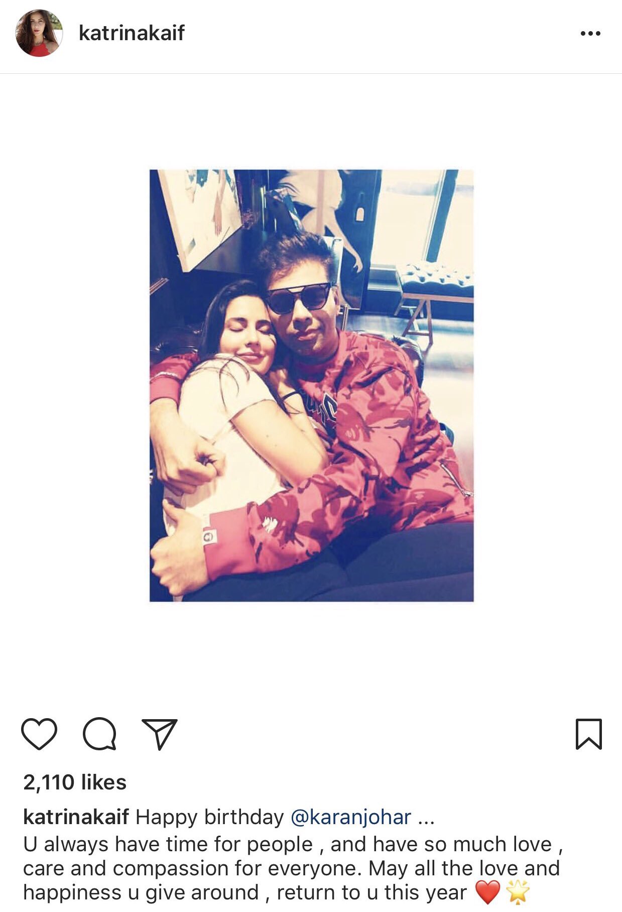 Katrina Kaif wishes Karan Johar happy birthday on Instagram- 