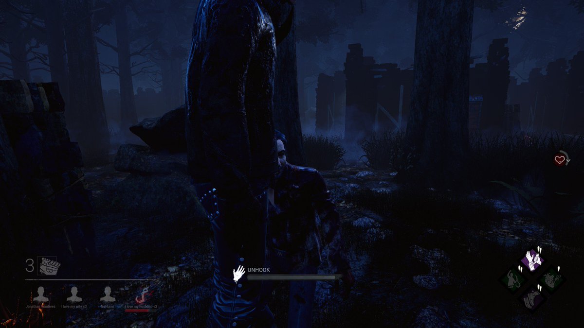 TheHuskyGamer's tweet photo. "You gotta love lag spikes... Or lag switches..." (The killer was from the US so there's no way I should've been lagging so much.) #DeadbyDaylight #GameBroken #GameRage https://t.co/deQn0ZJ5f2