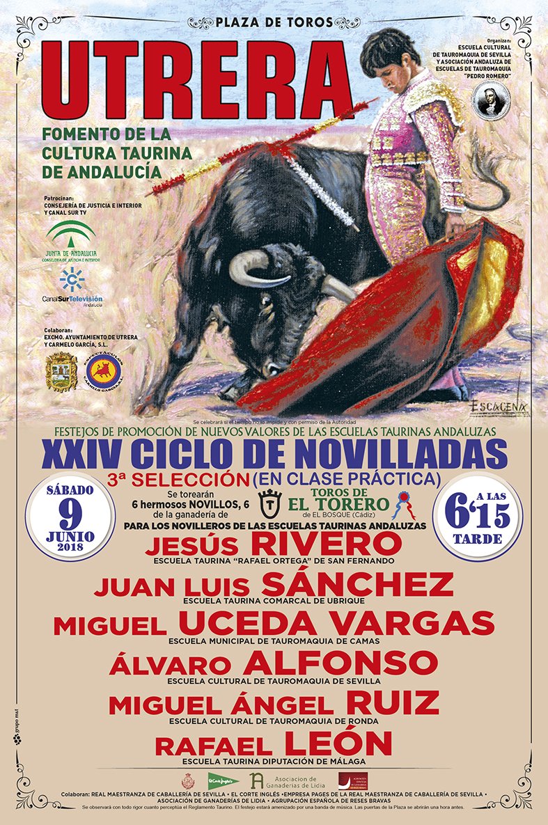 Nuestros alumnos Jesús Cuesta y Alvaro Alfonso torearan las novilladas de CANAL SUR TV en Santaolalla y en Utrera....