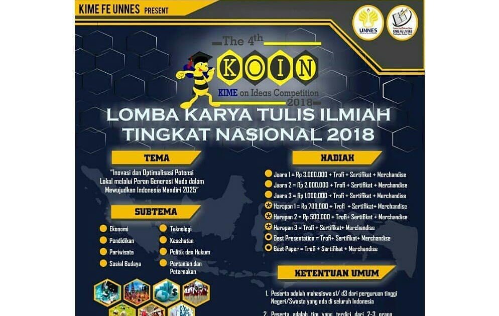 Salsasalima's tweet photo. Lomba Karya Tulis Ilmiah Tingkat Nasional KOIN 2018 https://t.co/RPFmmxLR9f https://t.co/QXCtWrcKLE