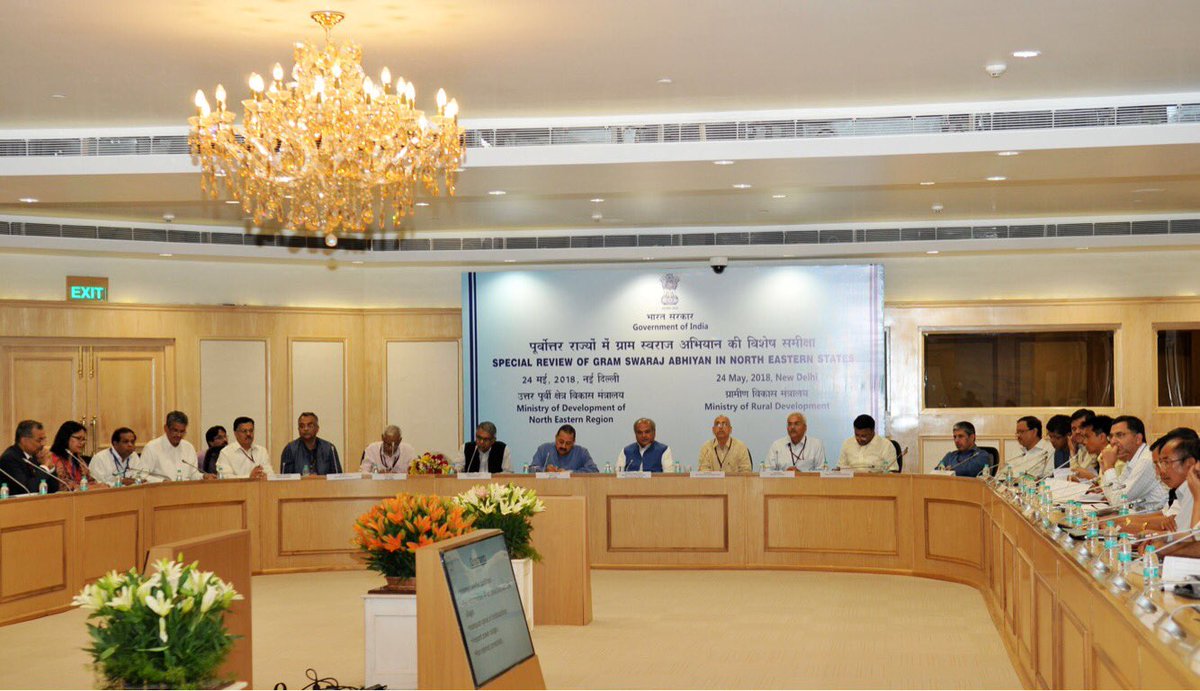 It is remarkable that under #GramSwarajAbhiyan, out of 16,850 villages identified from across the country, 6,842 villages are from the eight North Eastern States. #Northeast under the @NarendraModi Government is a very essential part of every flagship programme.