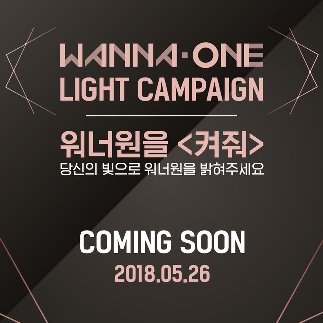 WannaOne_twt's tweet photo. Wanna One l ‘LIGHT CAMPAIGN’ Coming Soon

워너원을 <켜줘>
당신의 빛으로 워너원을 밝혀주세요

05.26 Coming Soon

#WannaOne #워너원 #UNDIVIDED #켜줘 #Light #LightCampaign #라이트캠페인 https://t.co/Nui6l2OKLx