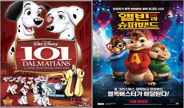 #성남시 #중앙도서관 토요영화상영!!!
2018년 6월 2일(토)

오전 10시 - 101마리 강아지(우리말더빙)
오후 2시 - 앨빈과 슈퍼밴드(우리말더빙)