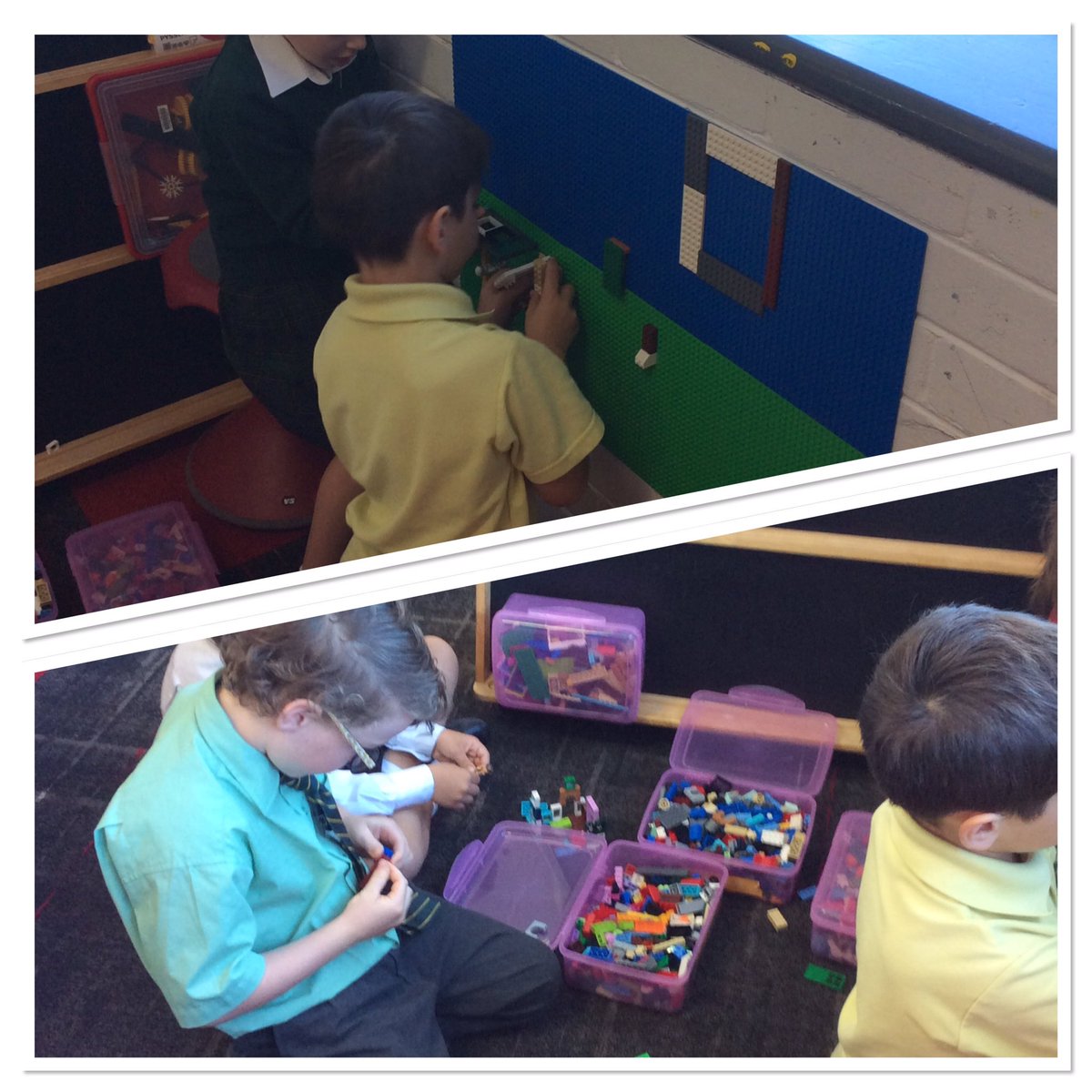 Our new lego construction wall is a big hit! #lego