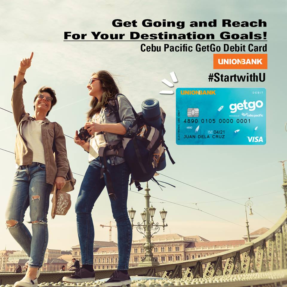 unionbankph's tweet photo. How far can you go with your Cebu Pacific GetGo Debit card? Earn 1 point for every P88 spend, and make your way to your next destination. #GoalGetters #StartwithU #FlyforFreeFaster
Get one today! https://t.co/oprGdQuIDn https://t.co/Yy3hAyDt5M