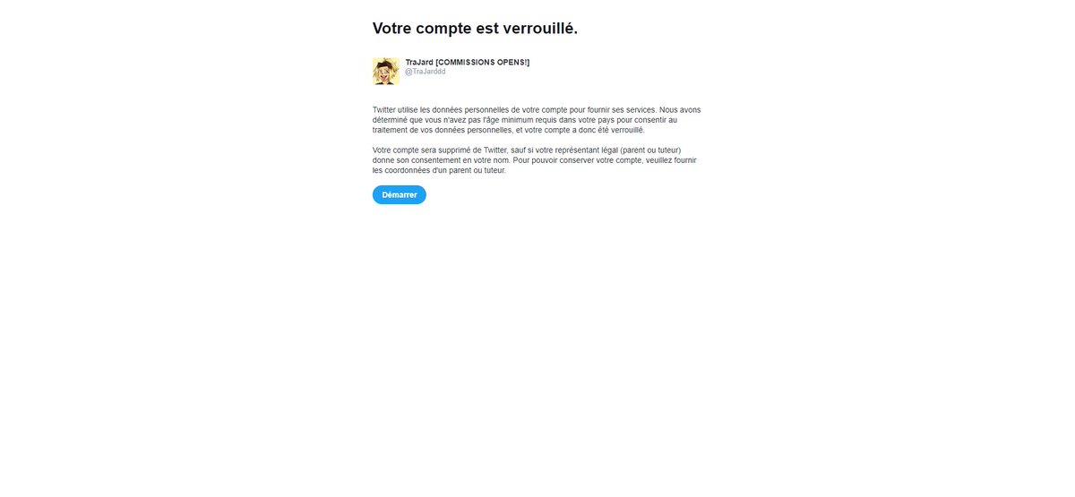 TraJard's tweet photo. Donc mon nouveau compte s'est fait suspendre, ainsi que tout les autres comptes ayant moins de 16 ans.
Mdr très bien https://t.co/cWAtg9QM9Z