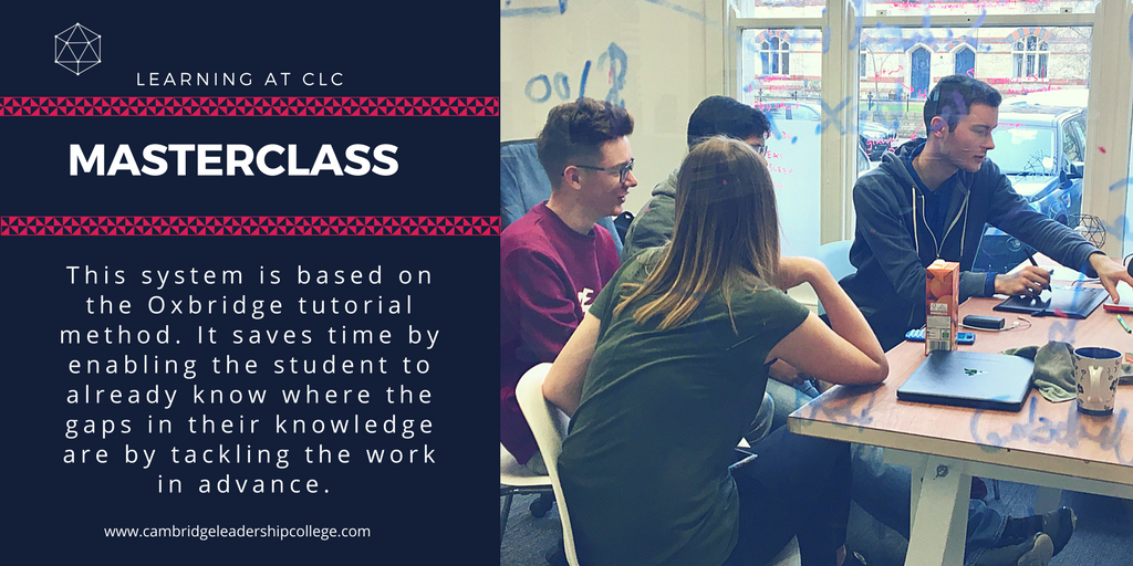 CambridgeLeader's tweet photo. Our masterclasses are small and focused. They are also recorded to enable students to revisit them later to consolidate their knowledge. You can find out more about #LearningatCLC here https://t.co/s6UUCKt49G https://t.co/5LaqhhMHUB