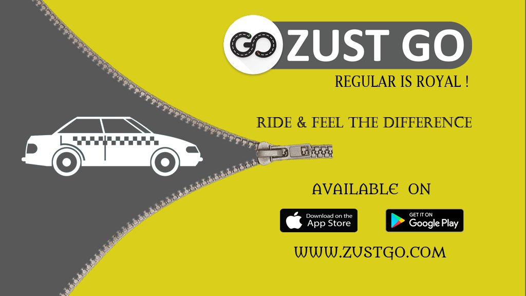 ZustGoCab's tweet photo. Ride &amp; Feel the #Difference 
#ZustGo Cab
Regular is Royal!

Ride - Like - Support #ZustGo 
Download app now!
#FridayFeeling #KolkataAirport #Kolkata #Kolkata24x7 https://t.co/cCUwlhPyd6