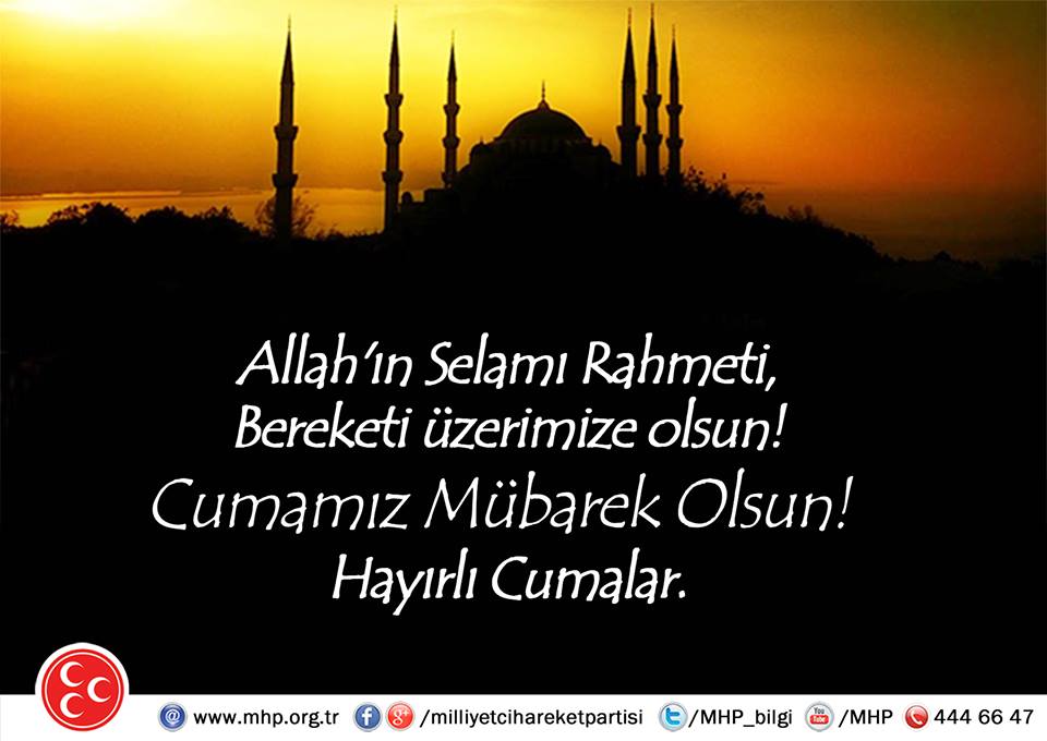 MHP_Bilgi's tweet photo. Allah'ın Selamı Rahmeti, Bereketi üzerimize olsun!
Cumamız Mübarek Olsun! Hayırlı Cumalar. https://t.co/kVPxOoUFEv