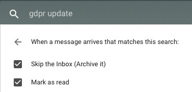 Created new spam filter in my inbox, thanks #GDPR #gdprjokes