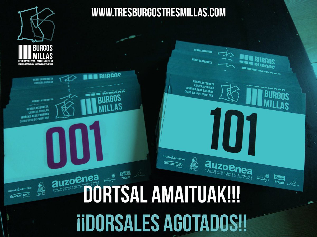 auzoenea's tweet photo. ¡Dorsales agotados!
0⃣0⃣1⃣-4⃣0⃣0⃣
Dortsalak agortuta!
Hemos llegado a las 400 inscripciones, por lo que cerramos la posibilidad de inscribirse. Eskerrik asko por el apoyo!
Si no has podido inscribirte, participa animando y disfrutando del ambiente. https://t.co/QTKwbA5TFB