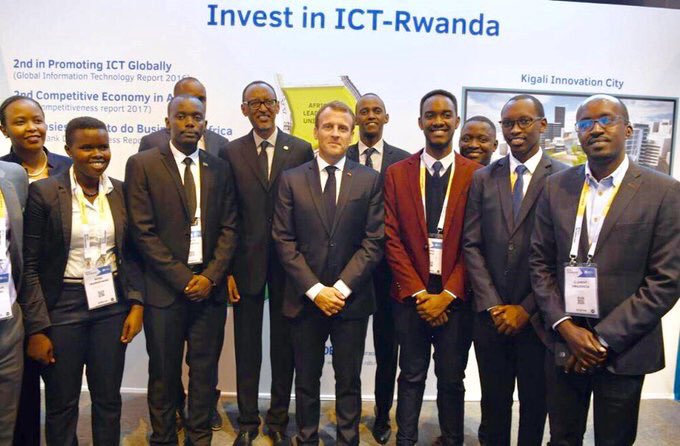NewGenVF's tweet photo. @PaulKagame and @EmmanuelMacron visiting @AwesomityLab @acgrouprw #InvestinICTRwanda #InvestInTechRwanda during @VivaTech with an #impressive support by @RDBrwanda #VivaTech2018 https://t.co/EB72UxT0FC