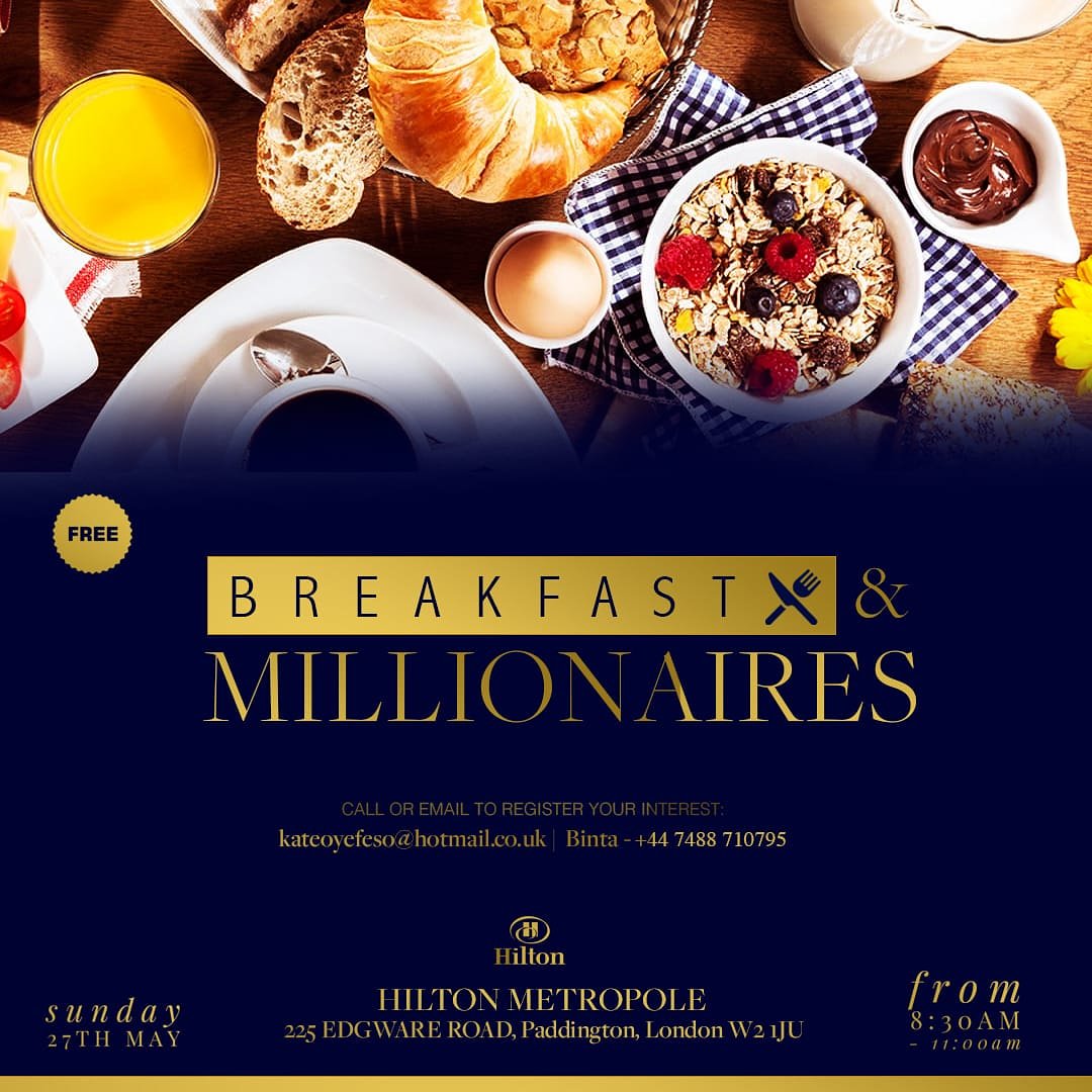 BintaSholanke's tweet photo. #Spacnation
#ThePulse
#BrixtonPulse
#tulsepulse
#RBG
#Eastside
Breakfast & Millionaires
*Sunday 27th May 2018*
*9:30 am - 11:30 am*
Are you a young man interested in business or finance?
Don't miss your chance!
Register now!
https://t.co/FKvzuHpDaV https://t.co/wnOh8XmNSB
