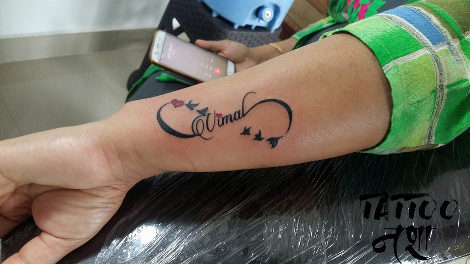 The Original 19  Name Tattoo With Heart  ॐ नम शवय   Facebook