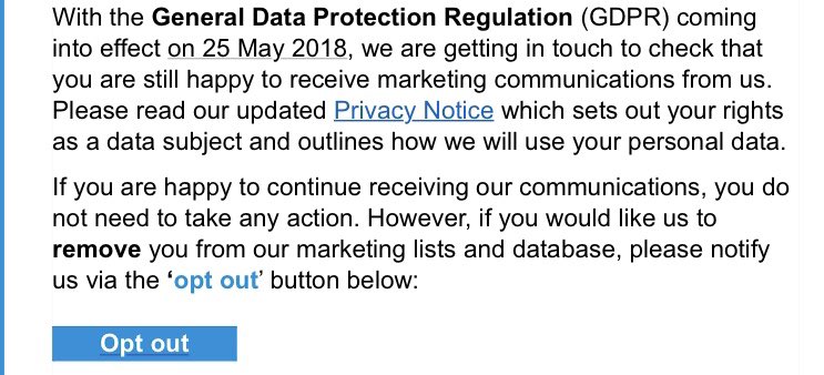 simonbrown's tweet photo. Happy GDPR day... 🙃 https://t.co/5ojpc7Sg1b