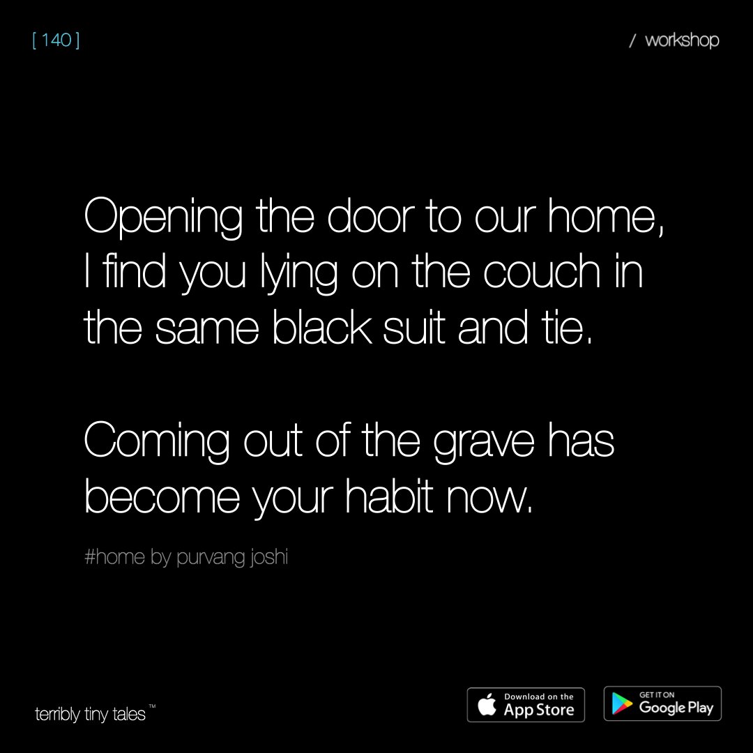 terriblytiny's tweet photo. Purvang Joshi writes a #Workshop [ 140 ] on #home

#WorkshopTales – collection of most stellar pieces we receive at our workshops held across the country.

To invite us to your campus, festival, or workspace, write to us at events@terriblytinytales.com, we’d love to be there. https://t.co/7LT3X87C8m