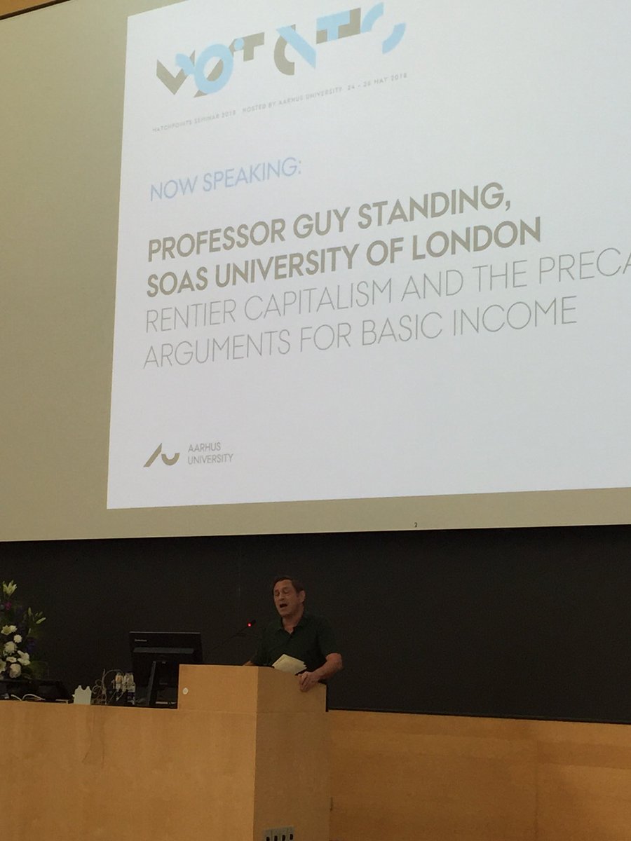 stokkink's tweet photo. Patents prevent working of the free market, favoring multinational corporations, says Guy Standing #matchpoints18 https://t.co/9FKZlPSjrw