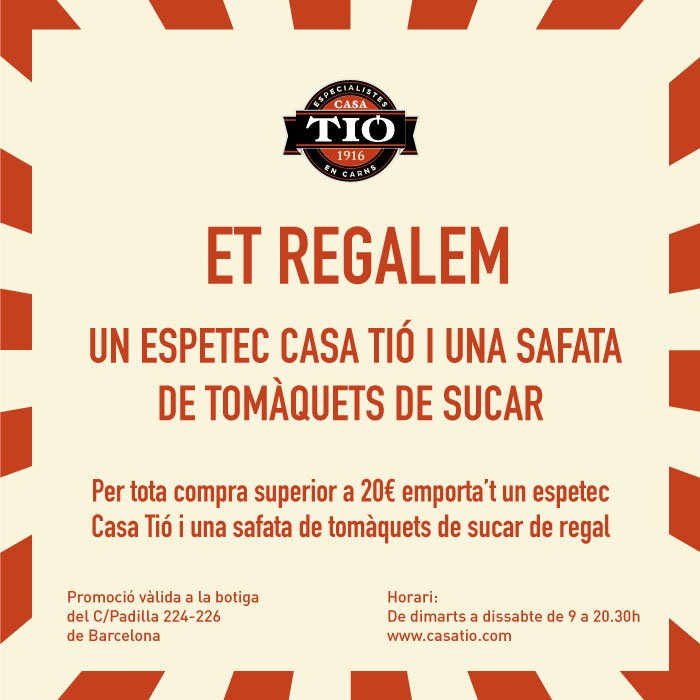 CASA_TIO's tweet photo. Només a la nova botiga del carrer Padilla!
#promoció #barcelona #novabotiga  ✨ https://t.co/RDAYvNNHo4