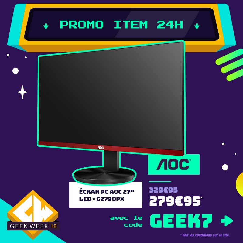 LDLC's tweet photo. #GeekWeekLDLC 🤓 Bonne journée du geek !
😍 Oh le bel écran, on en profite !
😉 Aujourd'hui seulement, code : GEEK7 !
Par ici 👉 https://t.co/HzqYv7wimv https://t.co/5ft7j5jQ8Q