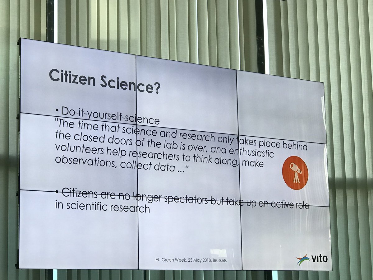 EUgreenresearch's tweet image. Citizens play an active role in scientific research says @StijnVranckx from @VITObelgium. It also applies to #airquality monitoring #EUGreenWeek
