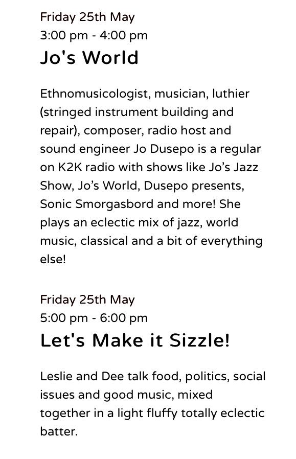 KtoKRadio's tweet photo. Hello hello! It’s nearly bank holiday weekend! We’re kick in’ off our shoes ready to dance the night away at #K2K with our fabulous #Friday line up. Join #JosWorld at 3pm #LetsMakeItSizzle at 5pm #TheLILShow at 6pm #BlackFactor at 8pm on #LocalRadioDay https://t.co/ZonaN8dsgy