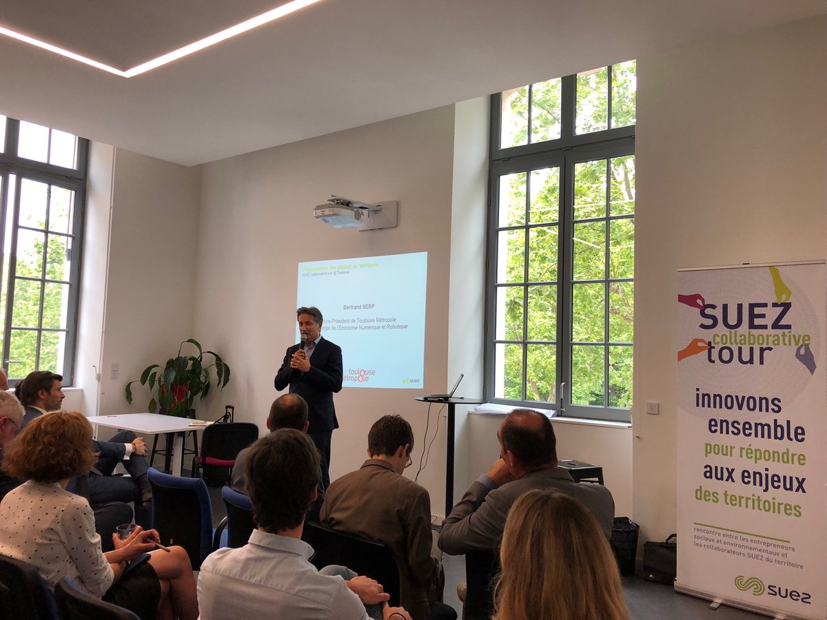 Edforzy's tweet photo. @bertrandserp inaugure le #suezcollaborativetour @suezFR @La_Melee @FrenchTech_Tlse @TlseMetropole @LaCantine_Tlse @QuaiDesSavoirs https://t.co/UPqFqtrxco