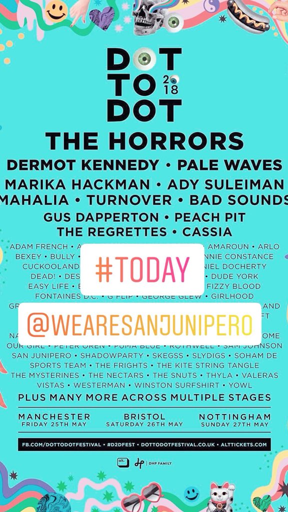 San Junipero’s first mini tour starts tonight! Can’t wait! see ya soooon Manchesterrrrr