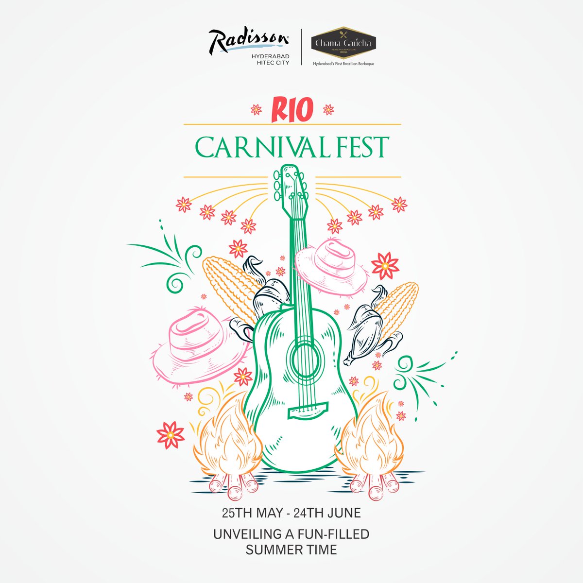 radisson_hitec's tweet photo. Hyderabad!
Gear up for a joyous ride of food and celebration as @radisson_hitec brings an extravagant summer carnival to you!
Unveiling 'Rio Carnival Fest' at #ChamaGaucha!
Visit for a gala of a time!

Call: 040 67696777.
#RioCarnivalFestival #Hyderabad https://t.co/37blk2sbLG