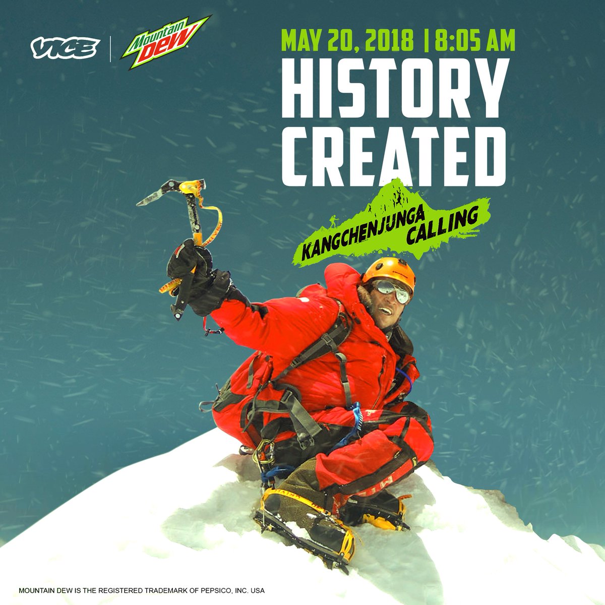 viceindia's tweet photo. Battling all odds, @ArjunV_everest Vajpai summited Mt. Kangchenjunga on 20th May 2018 at 08:05 am. He is now the youngest mountaineer in the world to summit six 8000M+ peaks. Watch Arjun's inspiring journey here: https://t.co/3sHhT2DKGJ  #RiskUthaNaamBana #KangchenjungaCalling https://t.co/esjvzTW7jK