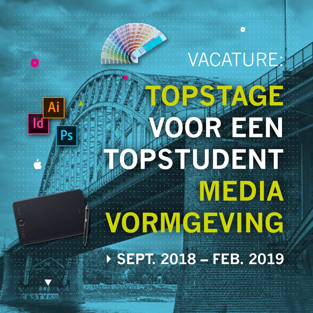 Heb jij passie voor grafisch design, en ben je op zoek naar een uitdagende #stage waarbij je de kans krijgt om je grafische skills een boost te geven en je portfolio flink uit te breiden? Gevonden! #stageplaats #stagevacature #Nijmegen bit.ly/2KVnB0T
